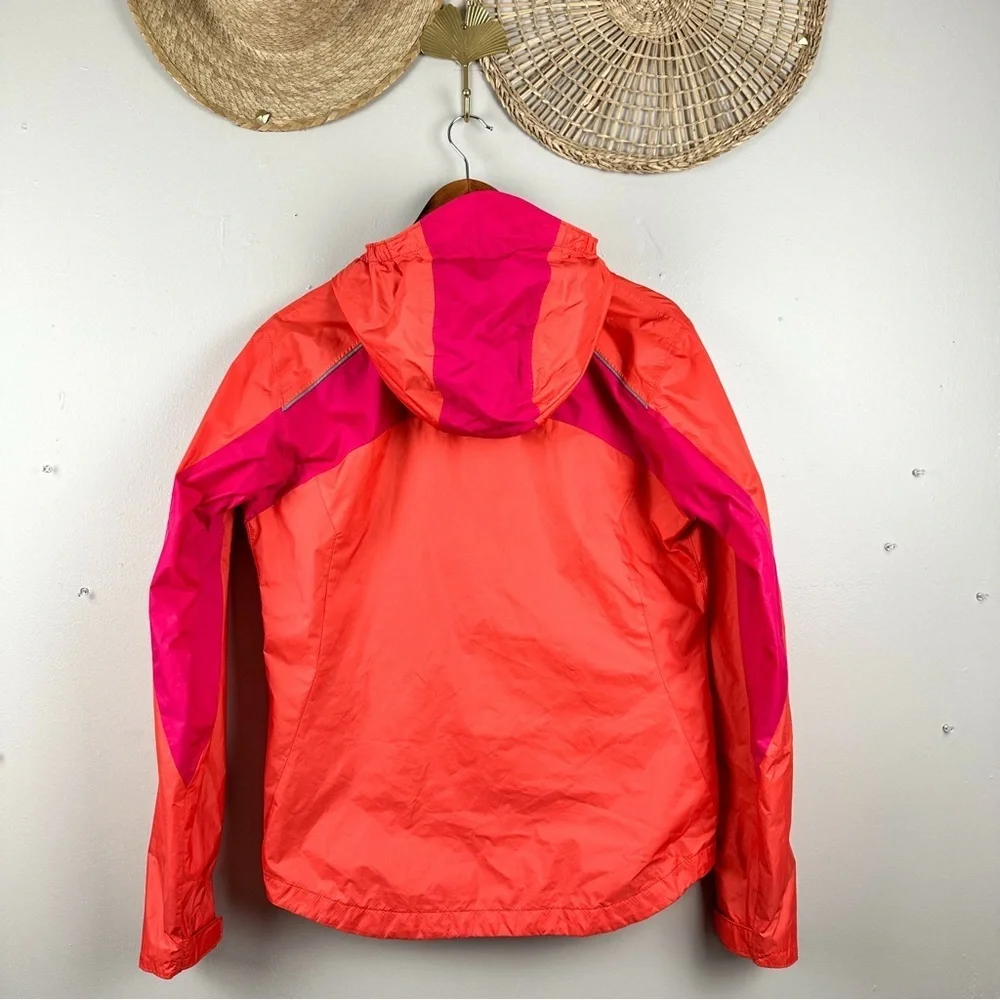 Columbia Youth Vibrant Pink and Orange Outdoor Windbreaker Rain Jacket Girl XL